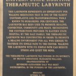 A plaque dedicating the Serenity Labyrinth