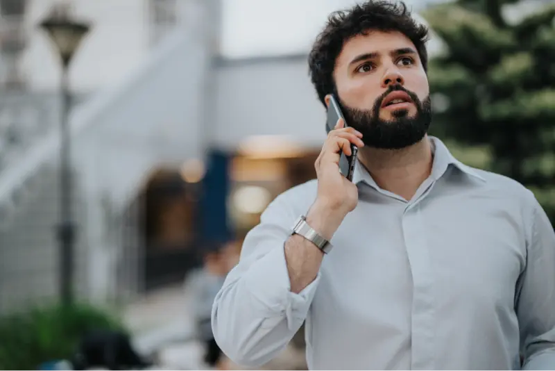 Young man speaking on the phone